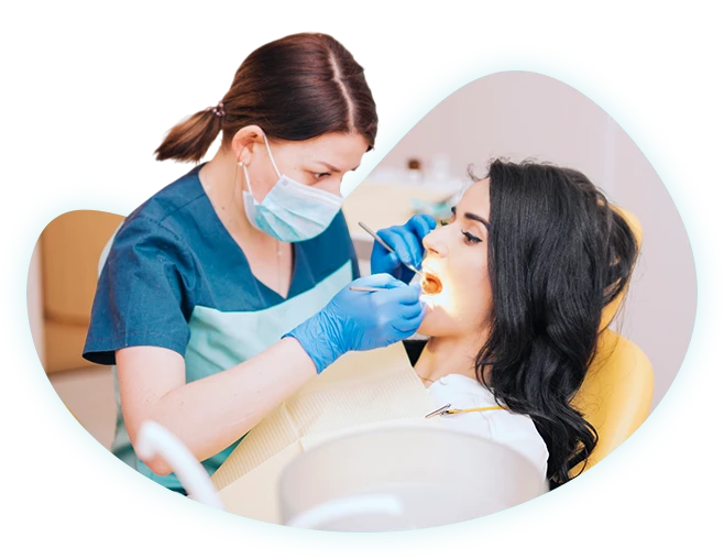 Tooth-coloured dental filling procedure